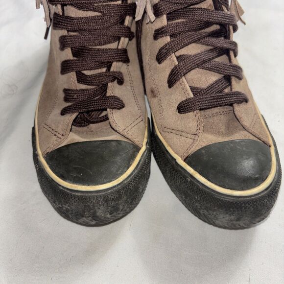 Converse Air Walk Shoes High Top Fringe Brown Skater Distressed Festival - Picture 3 of 14